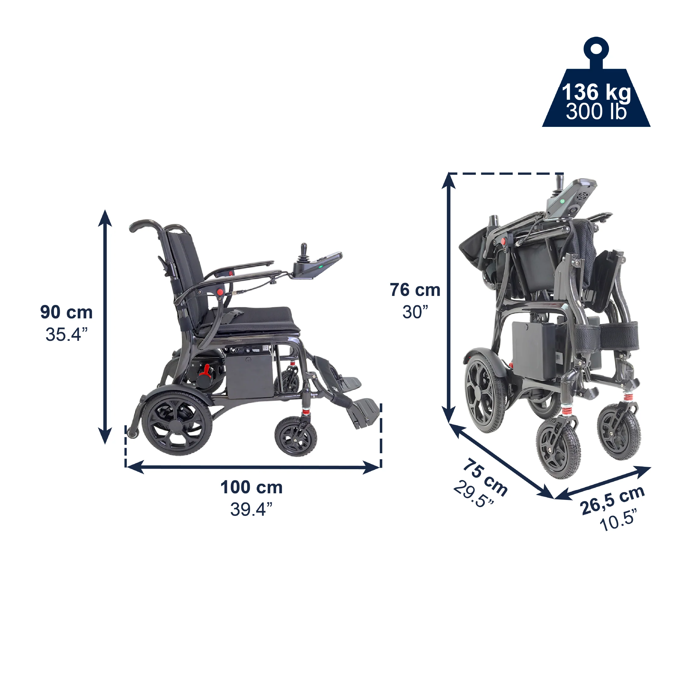 Silla de Ruedas Eléctrica Fibra Carbono | K10076 - Imagen 4